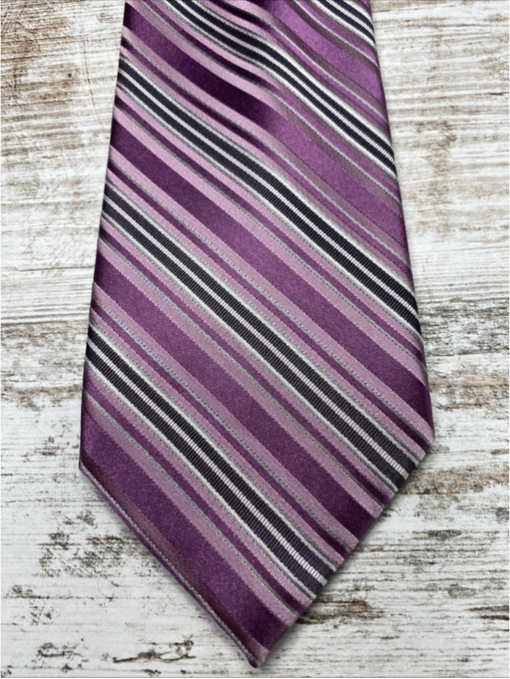 Perry Ellis Portfolio Pink Stripe Silk Tie Extra Long Mens Necktie 60x3.